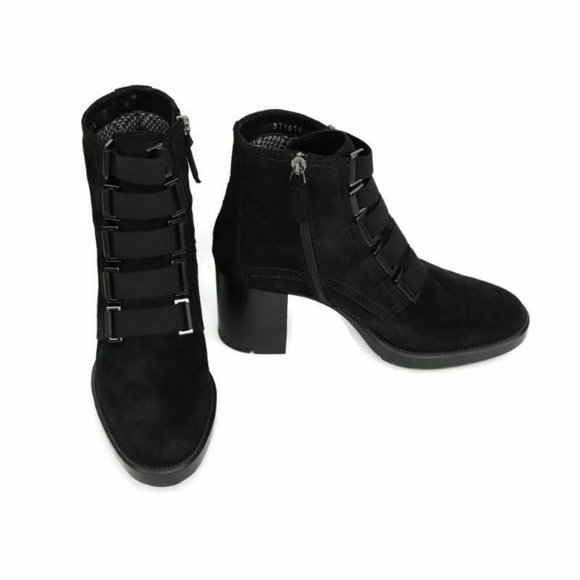 Aquatalia Womens Indira Ankle Boots Black Suede Bl - Picture 4 of 11